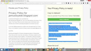 10. How To Create & Add Privacy Policy To Google Blogger Blog