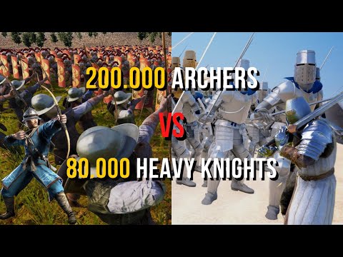 200.000 Archers vs 80.000 Heavy Knights - Ultimate Epic Battle Simulator 2 | UEBS 2