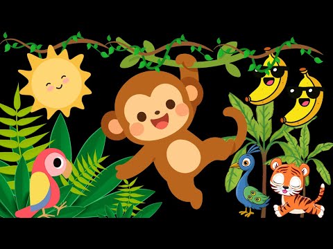 Peekaboo jungle African safari baby sensory video with visual stimulation and soothing music