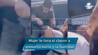 Hombres armados rapan a mujer por tocarles el claxon para que movieran su carro