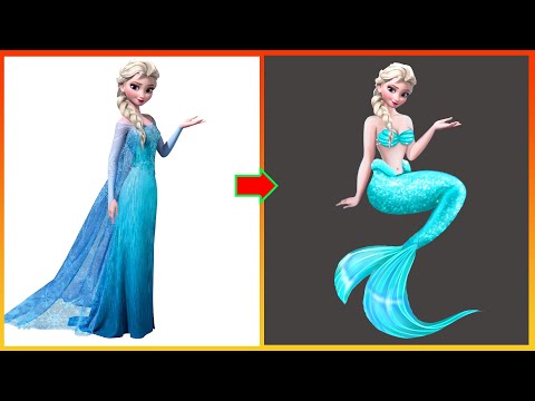 Elsa Anna Frozen Glow Up Into The Little Mermaid - Disney Princesses Transformation