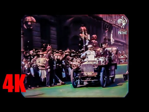 1906 - Auto Parade Chamberlain Day Old film in color