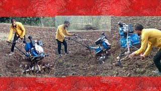 preview picture of video 'PLOUGHING WITH SMALL TRACTOR IN HILLY AREA'