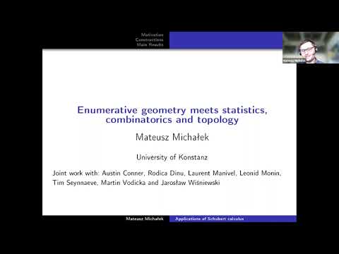 JC Series #33- Mateusz Michalek (Germany)  Enumerative Geometry meets Statistics, Combinatorics....