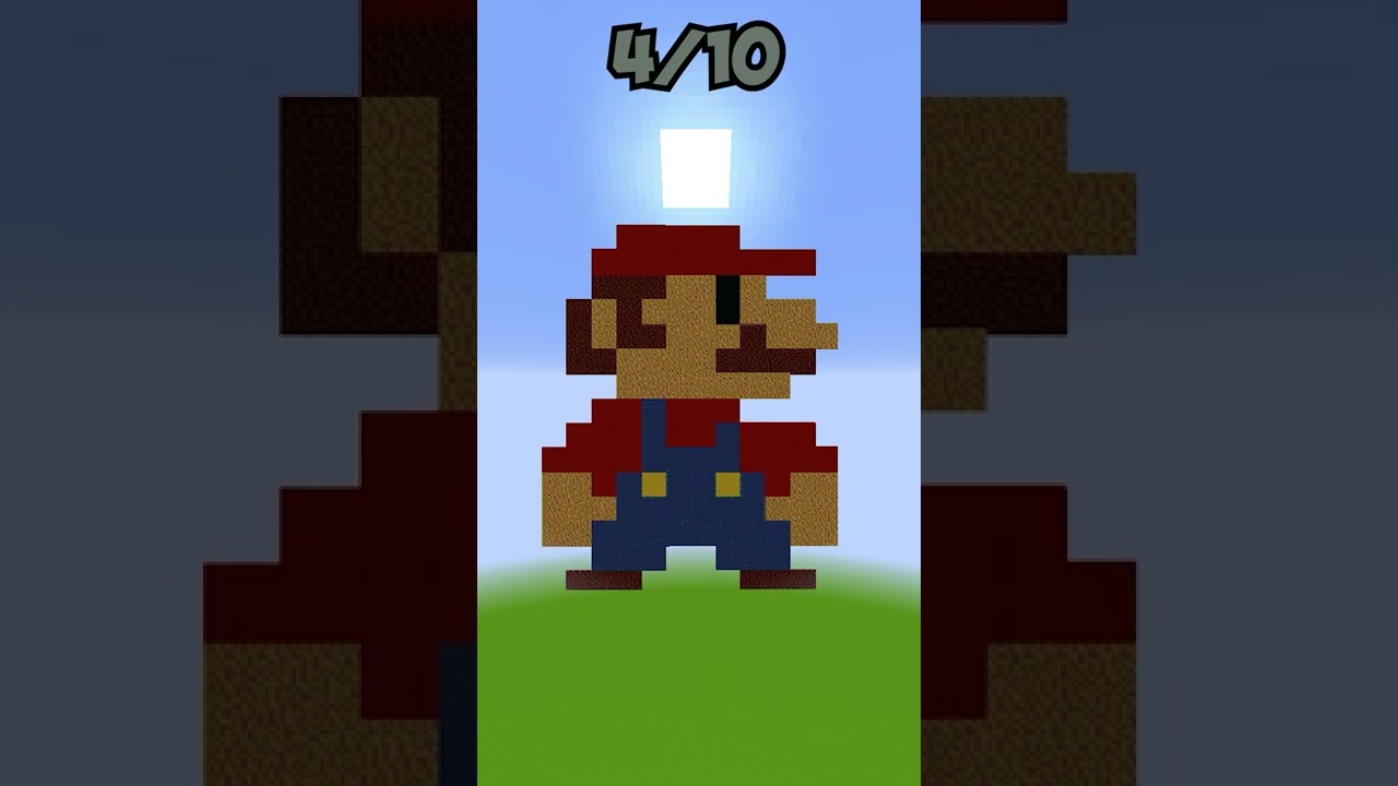 Rate pixel art with Mario from 1 to 10 😲😲😲#shorts