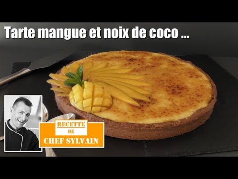 Mango and Coconut Tart, Chocolate Shortcrust Pastry