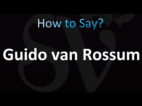 How to Pronounce Guido van Rossum (Correctly!)
