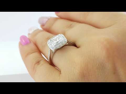 2.11 ct Tiffany & Co. Legacy Platinum Diamond Engagement ring.  1.72 ct H/VS1 Center