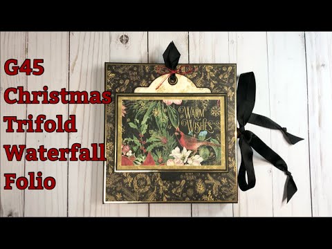 Christmas Trifold Waterfall Folio | Graphic 45 | Warm Wishes Collection