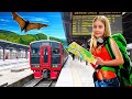 FIRST ALONE ADVENTURE On The TRAIN MELISSA Is SCARY Of BATS