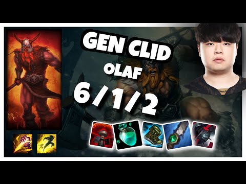 GEN Clid Olaf JUNGLE (6/1/2) vs Lillia Gameplay Replay - Patch 10.22