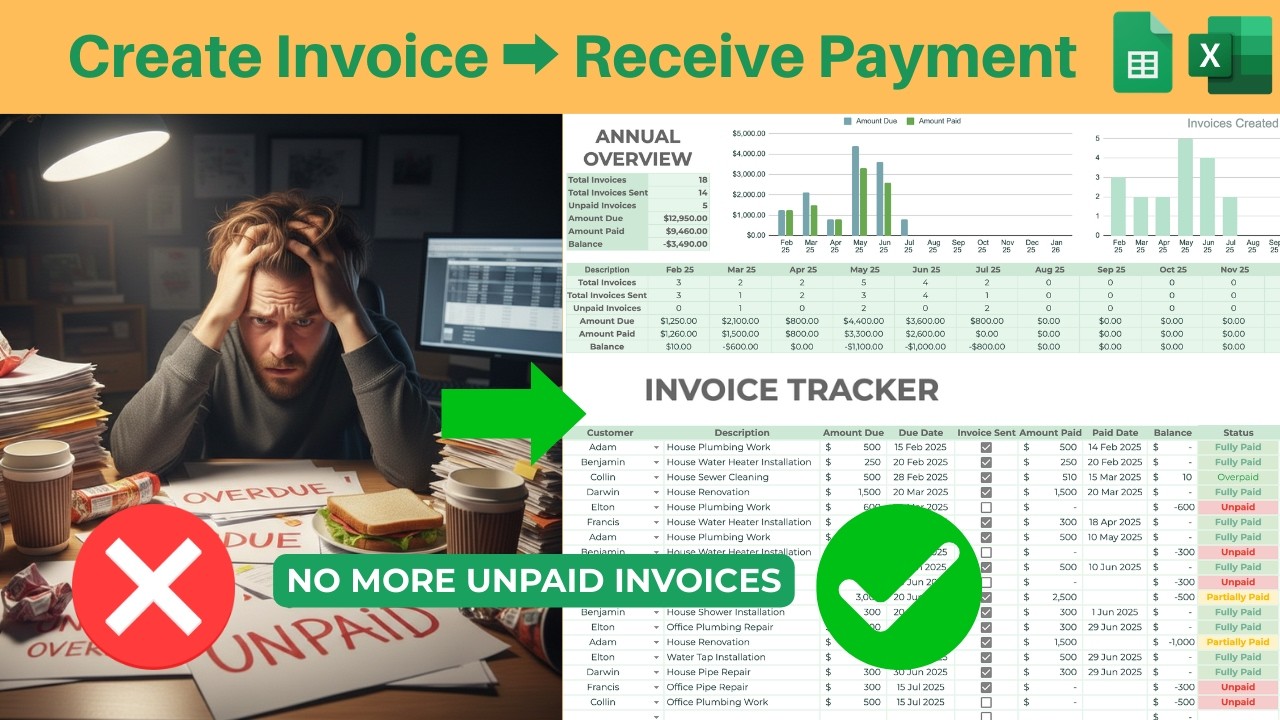 Invoice Tracker : Real Workflow (From Invoice to Payment)