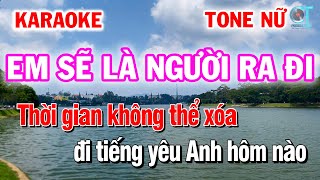 Karaoke Em Sẽ Là Người Ra Đi Cẩm Ly Tone Nữ - Nhạc Trẻ x 9x - Làng Hoa