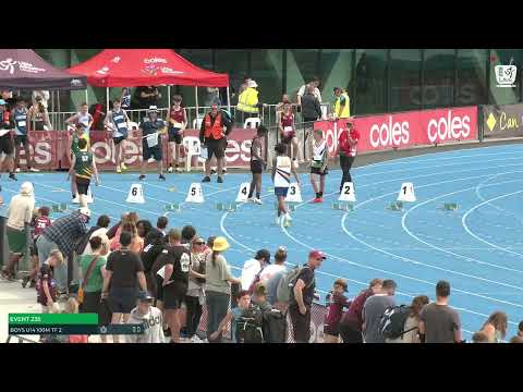 Boys U14 100m Timed Final 2: 2022/23 State Track and Field Championships