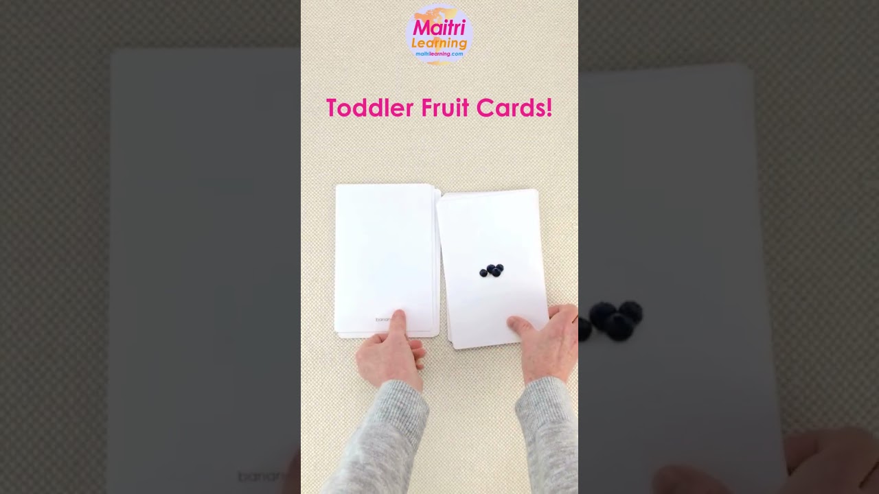 Toddler Fruit Vocabulary Cards #earlylearning