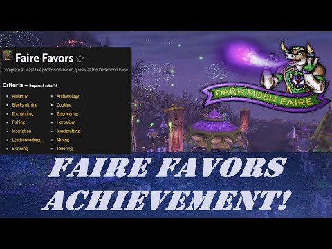 Faire Favors! Wow Achievement | World Event Darkmoon Faire | Get 17x Darkmoon Prize Ticket