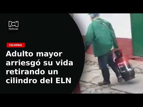 Adulto mayor arriesgó su vida y retiró un cilindro con siglas del ELN en Norte de Santander