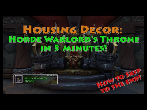 Unlock Horde Warlord's Throne in 5minutes | Siege of Orgrimmar skip!