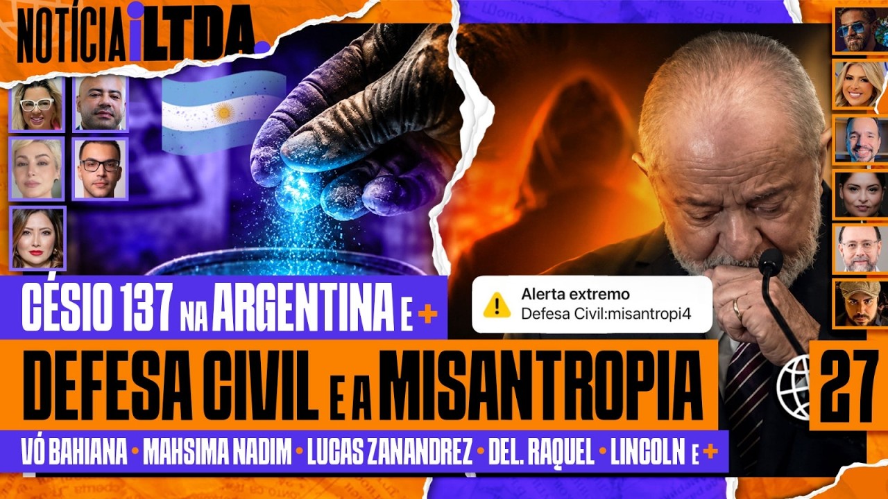 CÉSIO 137 NA ARGENTINA + DEFESA CIVIL E A MISANTROPIA + ALIENS NA COPA? - Notícia iLtda. #027
