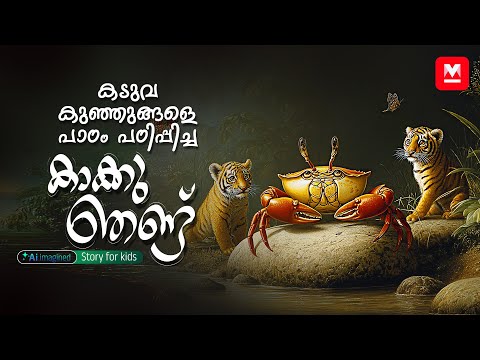 കടുവ കുഞ്ഞുങ്ങളെ പാഠം പഠിപ്പിച്ച കാക്കു ഞണ്ട്! | Animation Story for Kids | MKID