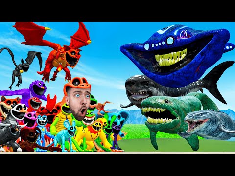 POPPY PLAYTIME CHAPTER 3 vs SEA MONSTERS EL GRAN MAJA, BLOOP etc.