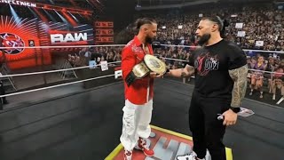 Download the video "WWE 22 October 2025 Seth Rollins Relinquish World Heavyweight Championship And Gives to Roman Reigns"