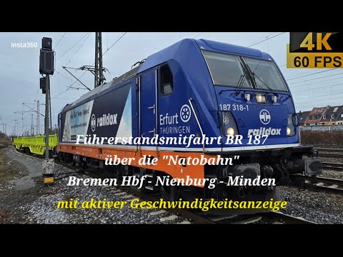 Führerstandsmitfahrt BR 187 "Die Natobahn" Bremen Hbf - Nienburg (Weser) - Minden/Westfalen 