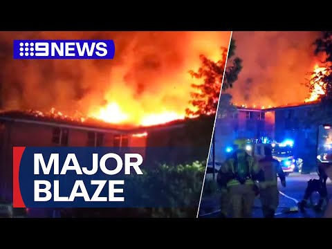 Major unit complex fire in Sydney's west | 9 News Australia