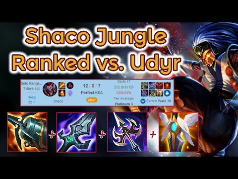 Clean Sheet Shaco Jungle - S12 Plat Ranked [League of Legends] Full Gameplay - Infernal Shaco