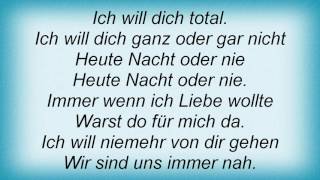 Roland Kaiser - Ganz Oder Gar Nicht Lyrics