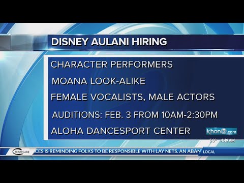 Disney Aulani casting auditions for a Moana look-alike