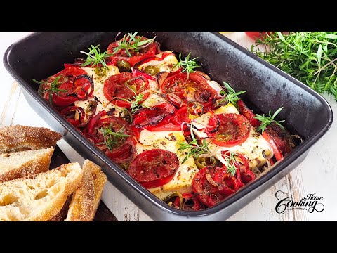 Greek Baked Feta with Tomatoes - Easy Recipe