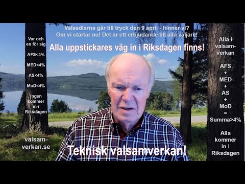 I förval röstar du fram en liten riksdag  I riksdagsvalet röstar du in den i den stora