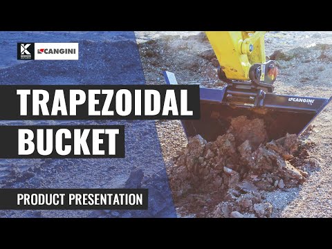 Godet trapèze Cangini Benne - Compatible avec pelles et mini-pelles de 0,6 à 22 tonnes - Inclinaison réglable 52° ou 60° - Acier haute résistance_3