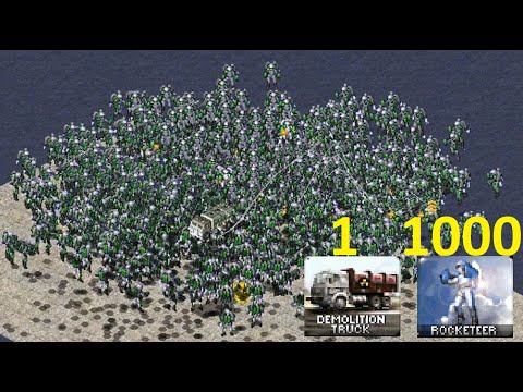 1 Demolition Truck VS 1000 Rocketeers: Red Alert 2