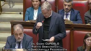 L'ironia di Cuperlo sul decreto sicurezza, in aula cita Cetto La Qualunque