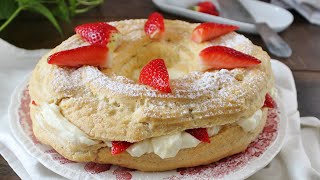 ZEPPOLONE con crema e fragole- Dolce per la Festa del papà- La cucina di Rita