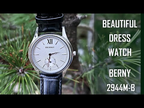 Stunning 7.5mm Thin Dress Watch - Berny 2944M-B full review #berny #gedmislaguna #watchreview