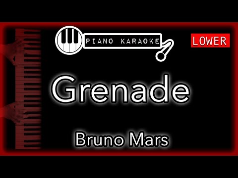 Grenade (LOWER -3) - Bruno Mars - Piano Karaoke Instrumental