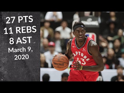 Pascal Siakam 27 PTS 11 REBS 8 AST | Raptors vs Jazz | Full Highlights 3/9/2020