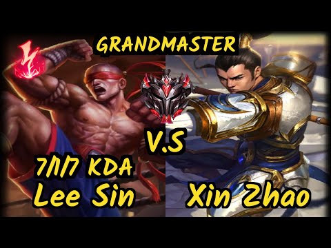 LEE SIN vs XIN ZHAO - 7/1/7 KDA JUNGLE GAMEPLAY - EUW Ranked GRANDMASTER