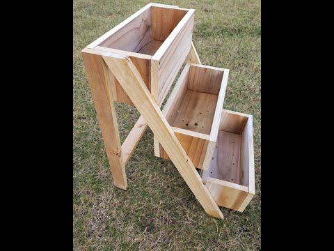 How to make a 3 tiered garden box for herbs, flowers or anything else.