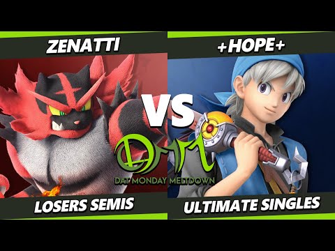 DAT MM 278 Losers Semis - Zenatti (Incineroar) Vs. +HOPE+ (Hero) Smash Ultimate - SSBU