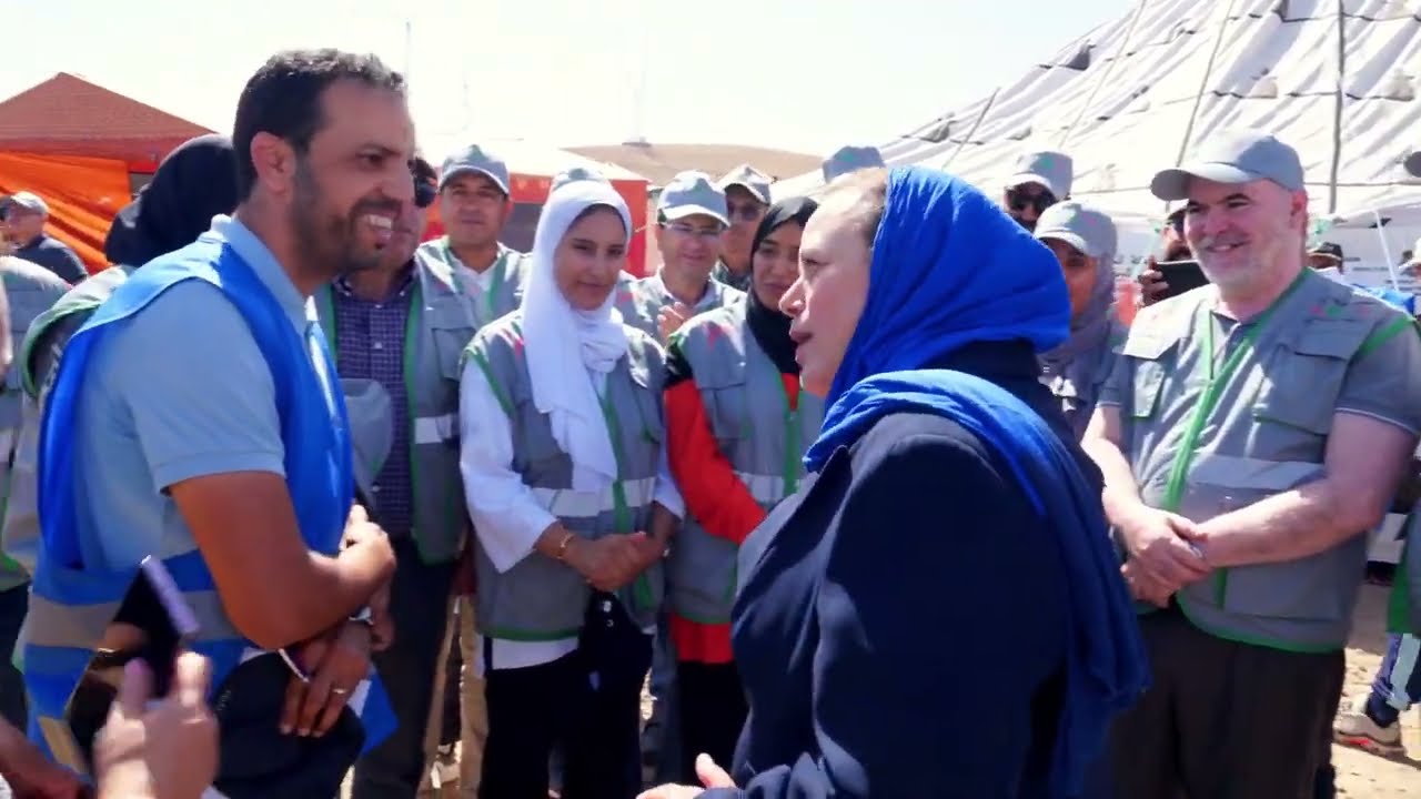 زيارة السيدة عواطف حيار وزيرة التضامن والإدماج الاجتماعي والأسرة لمدينة مراكش وإقليم الحوز