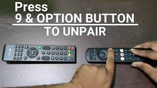 How to Pair your Airtel XStream Remote with your TV Remote along with Unpairing