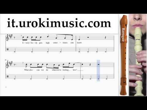 Lezioni di Flauto Dolce B. Major Lazer, Justin Bieber - Cold Water Parte#2 Melodia Tutorial