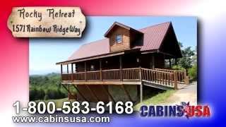preview picture of video 'Rocky Retreat Smoky Mountains Vacation Rental Pigeon Forge Tennessee - Cabins USA 2013'
