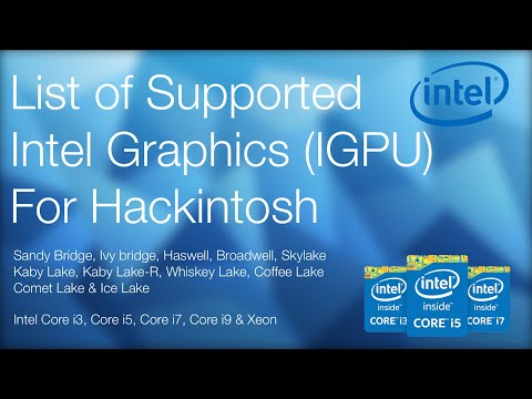 List of Supported Intel Graphics (IGPU) | Hackintosh | Catalina | Mojave | High Sierra | Sierra