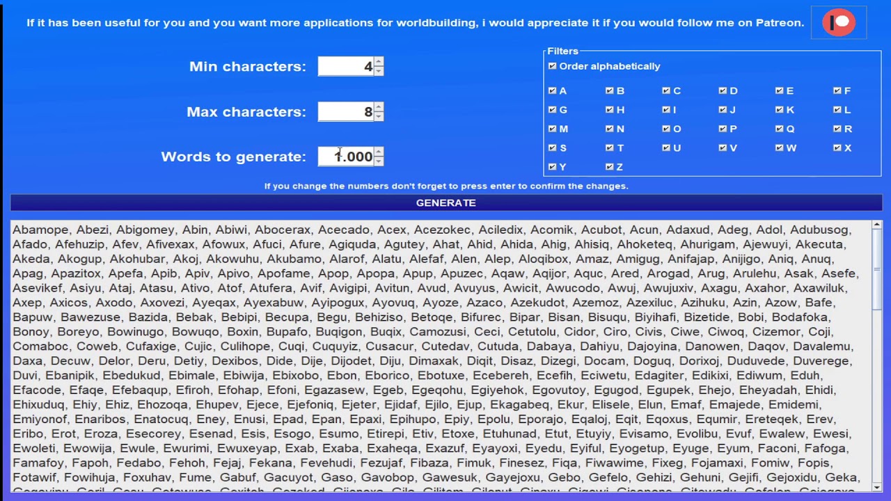 Random word generator 2.0.0 Guide and Download