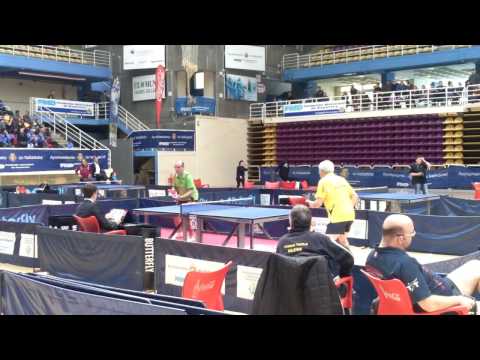 Jaume Jofre vs Francisco Javier López, final veteranos +50 Torneo Estatal Tenis de Mesa